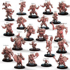 Stormcoast Marauders full fantasy football team, tabletop/wargame Miniatures by BigChildCreatives + gratis Bases