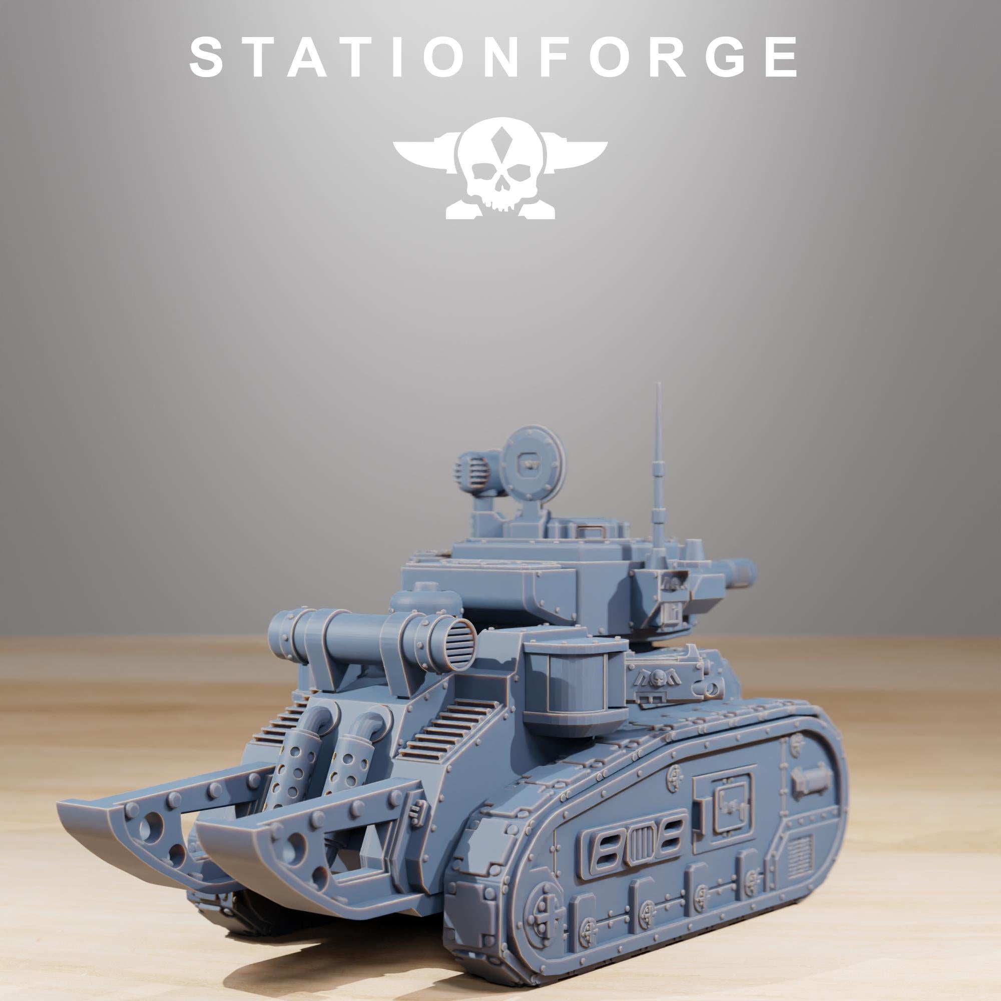 GrimGuard Light Tank complete Set from StationForge/Wargame Miniature+ Gratis Base