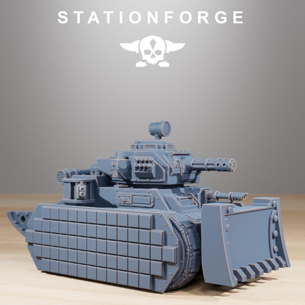 GrimGuard Light Tank complete Set from StationForge/Wargame Miniature+ Gratis Base