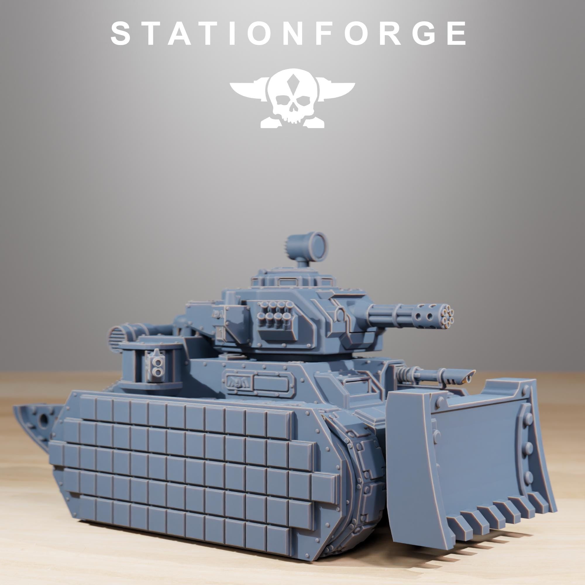 GrimGuard Light Tank complete Set from StationForge/Wargame Miniature+ Gratis Base