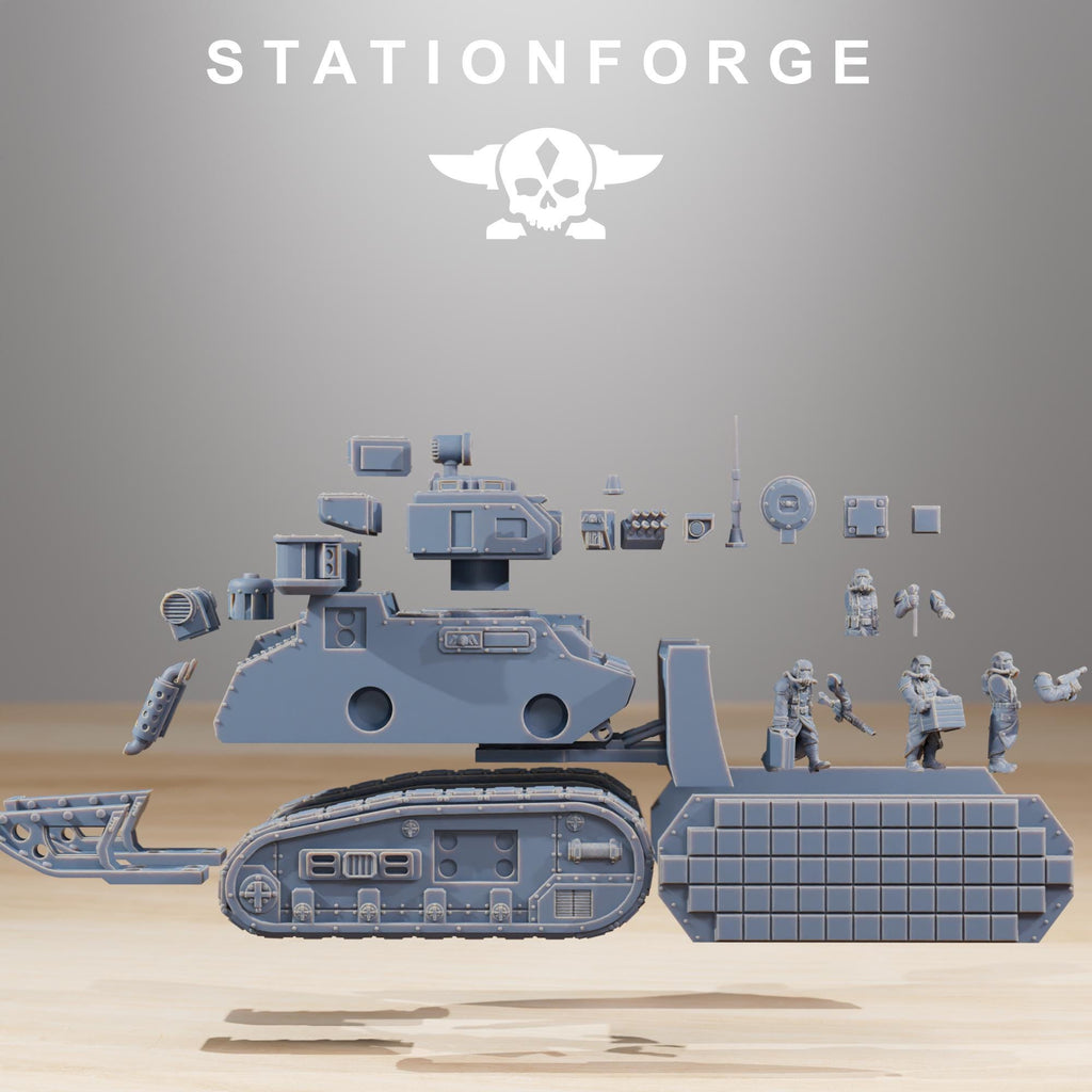 GrimGuard Light Tank complete Set from StationForge/Wargame Miniature+ Gratis Base