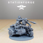 GrimGuard Death Bikers from StationForge/10 Tabletop, Wargame Miniatures +Gratis Bases