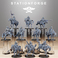GrimGuard Cavalry from StationForge/10 Tabletop, Wargame Miniatures +Free Bases