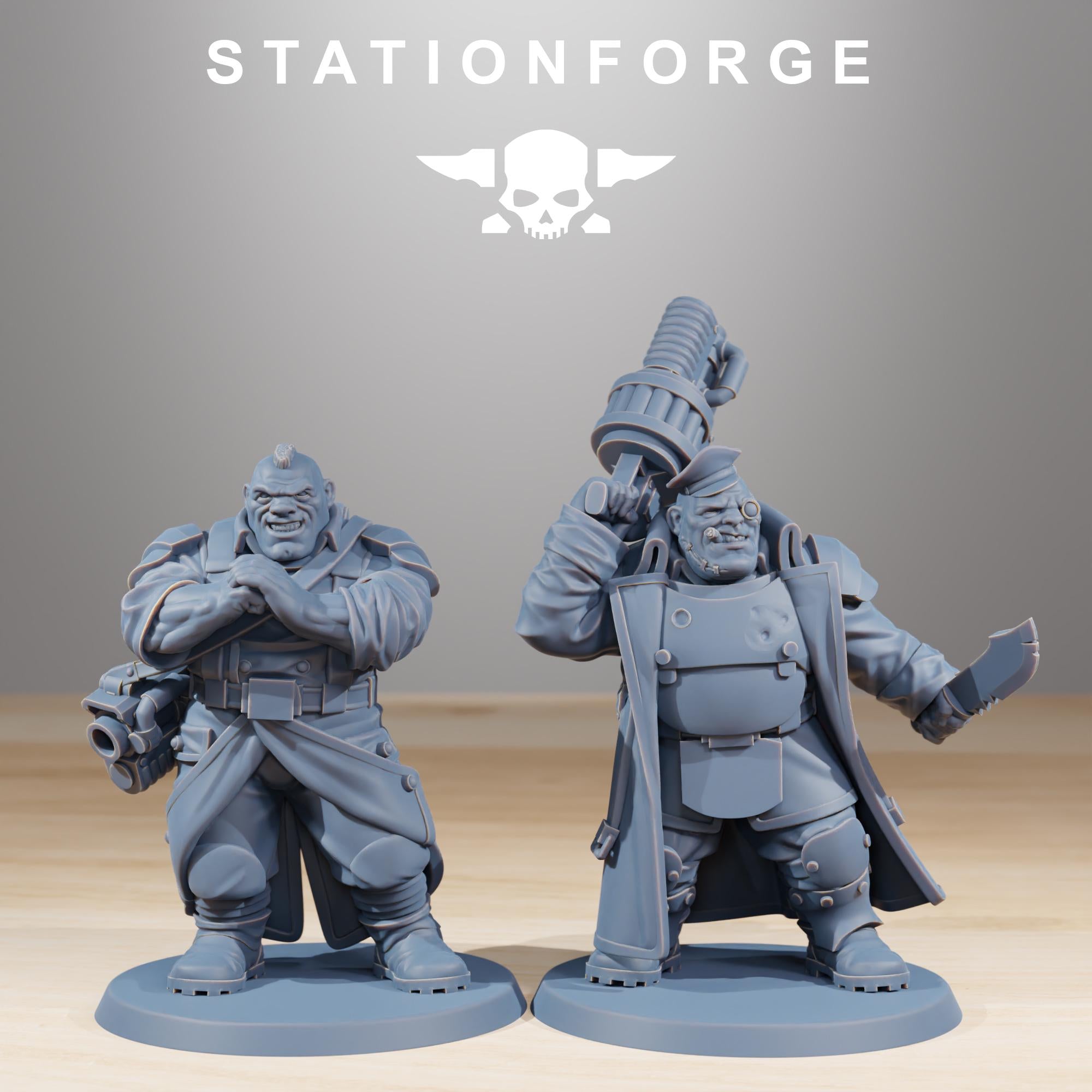 GrimGuard Mutants from StationForge/10 Tabletop, Wargame Miniatures +Gratis Bases