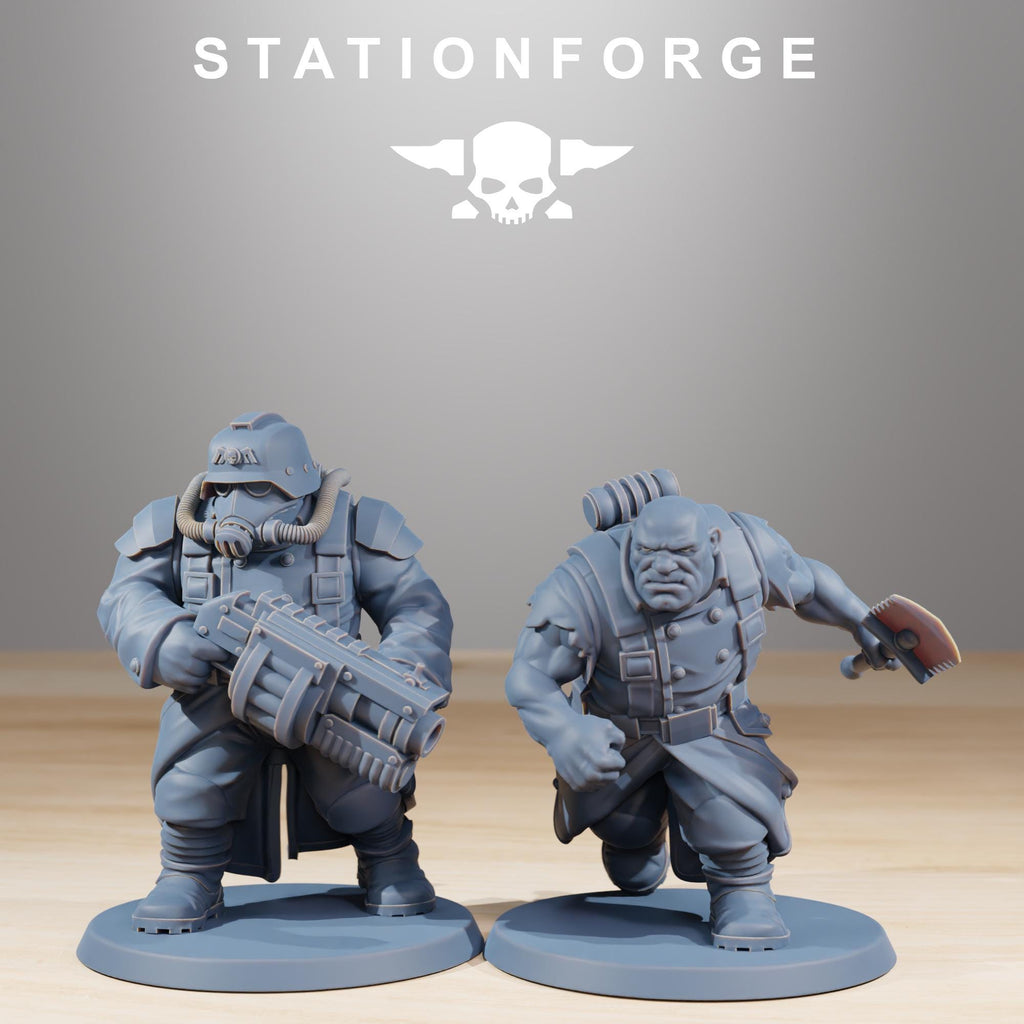 GrimGuard Mutants from StationForge/10 Tabletop, Wargame Miniatures +Gratis Bases