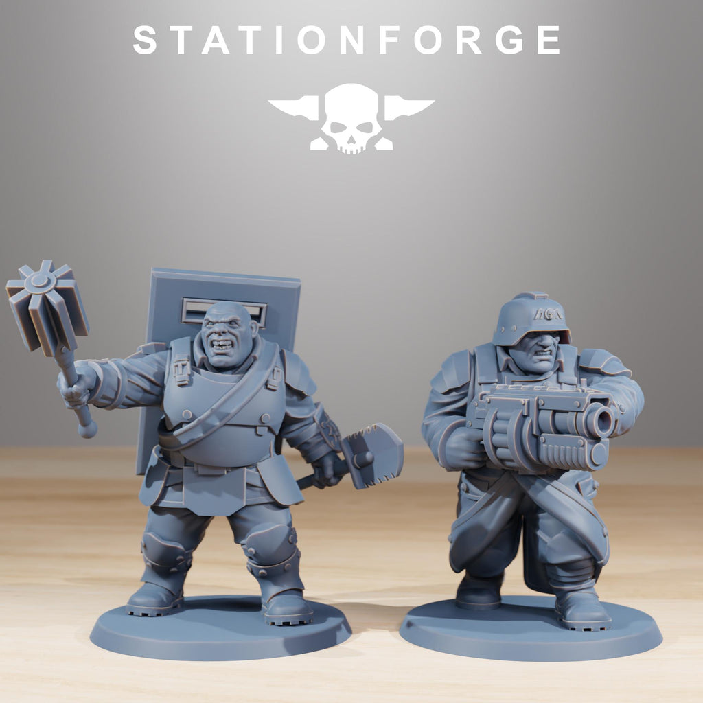 GrimGuard Mutants from StationForge/10 Tabletop, Wargame Miniatures +Gratis Bases