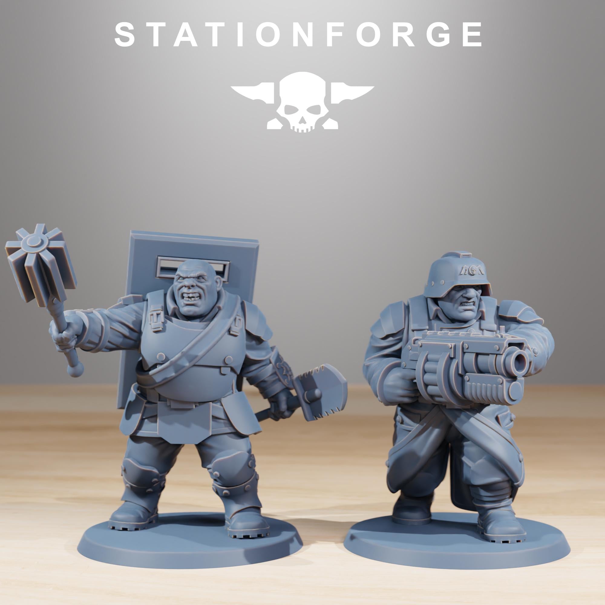 GrimGuard Mutants from StationForge/10 Tabletop, Wargame Miniatures +Gratis Bases