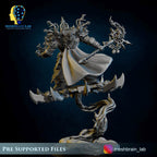 Doom Marine sorcerer on flying disc from MeshBrainLab/Wargame Miniature+ Gratis Base