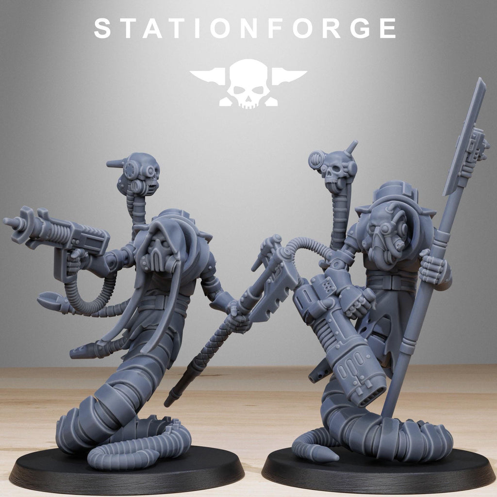 Scavenger Serpents from StationForge/10 Tabletop, Wargame Miniatures +Gratis Bases