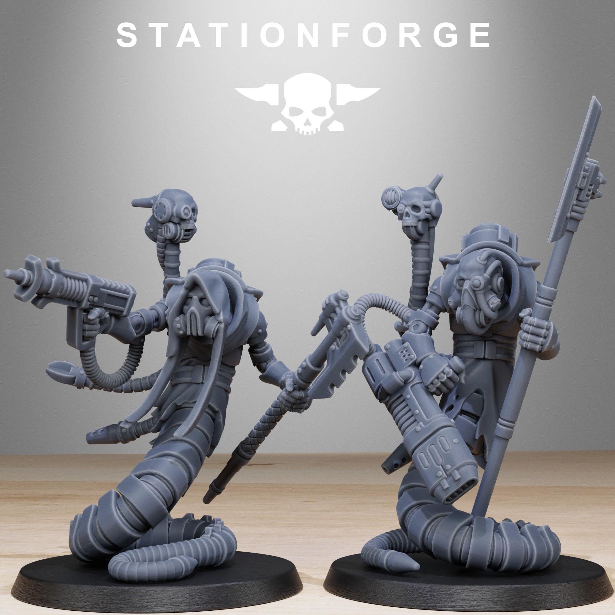 Scavenger Serpents from StationForge/10 Tabletop, Wargame Miniatures +Gratis Bases