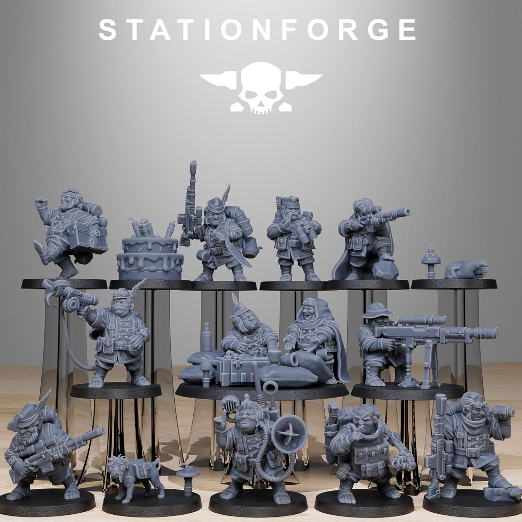 GrimGuard Skulldart Trappers from StationForge/14 Tabletop, Wargame Miniatures +Gratis Bases