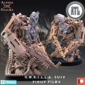 Gorilla pinup from Across the Realms, Wargame Miniature+ Gratis Base