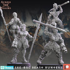 She Orc beast huntaz from Across the Realms,10 Wargame Miniature+ Gratis Bases