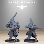 Scavenger Hooded Cultists from StationForge/10 Miniatures +Gratis Bases