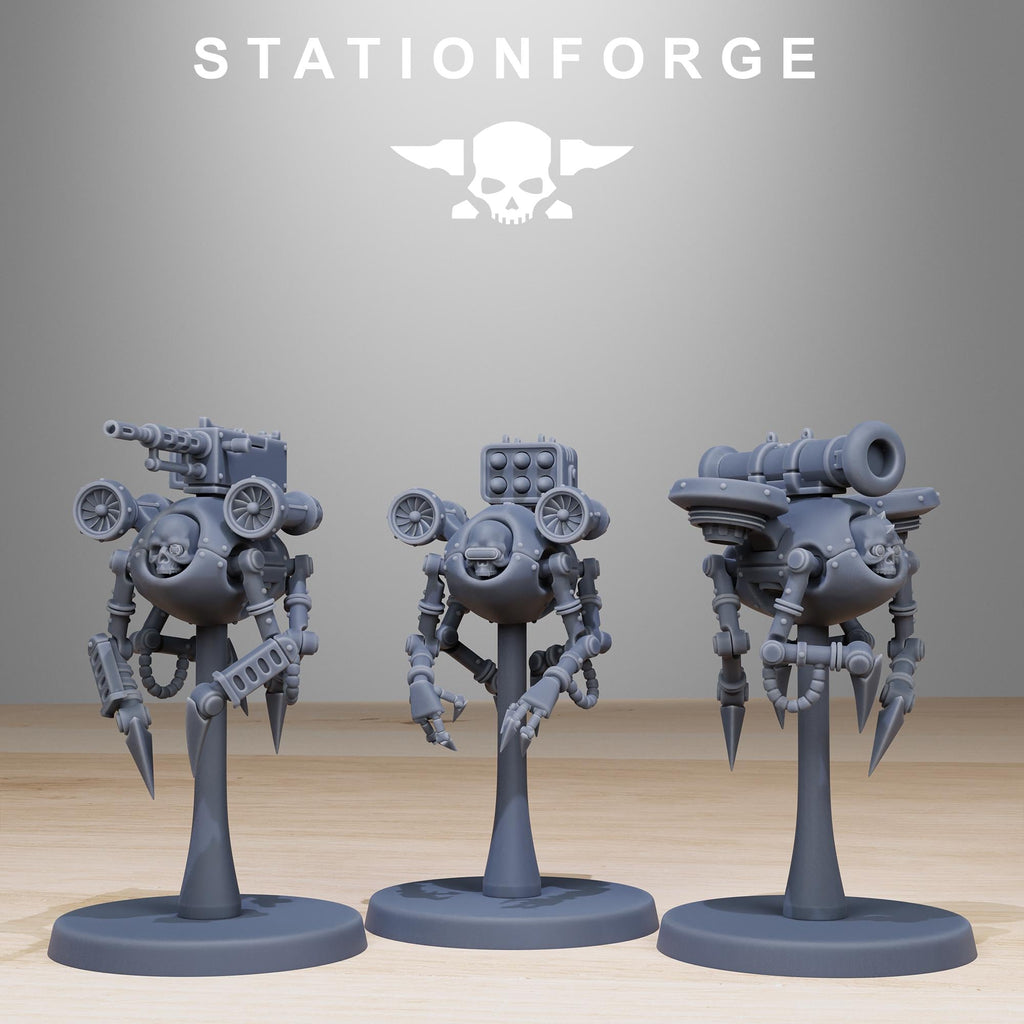 Scavenger Drones from StationForge/20 Miniatures +Gratis Bases