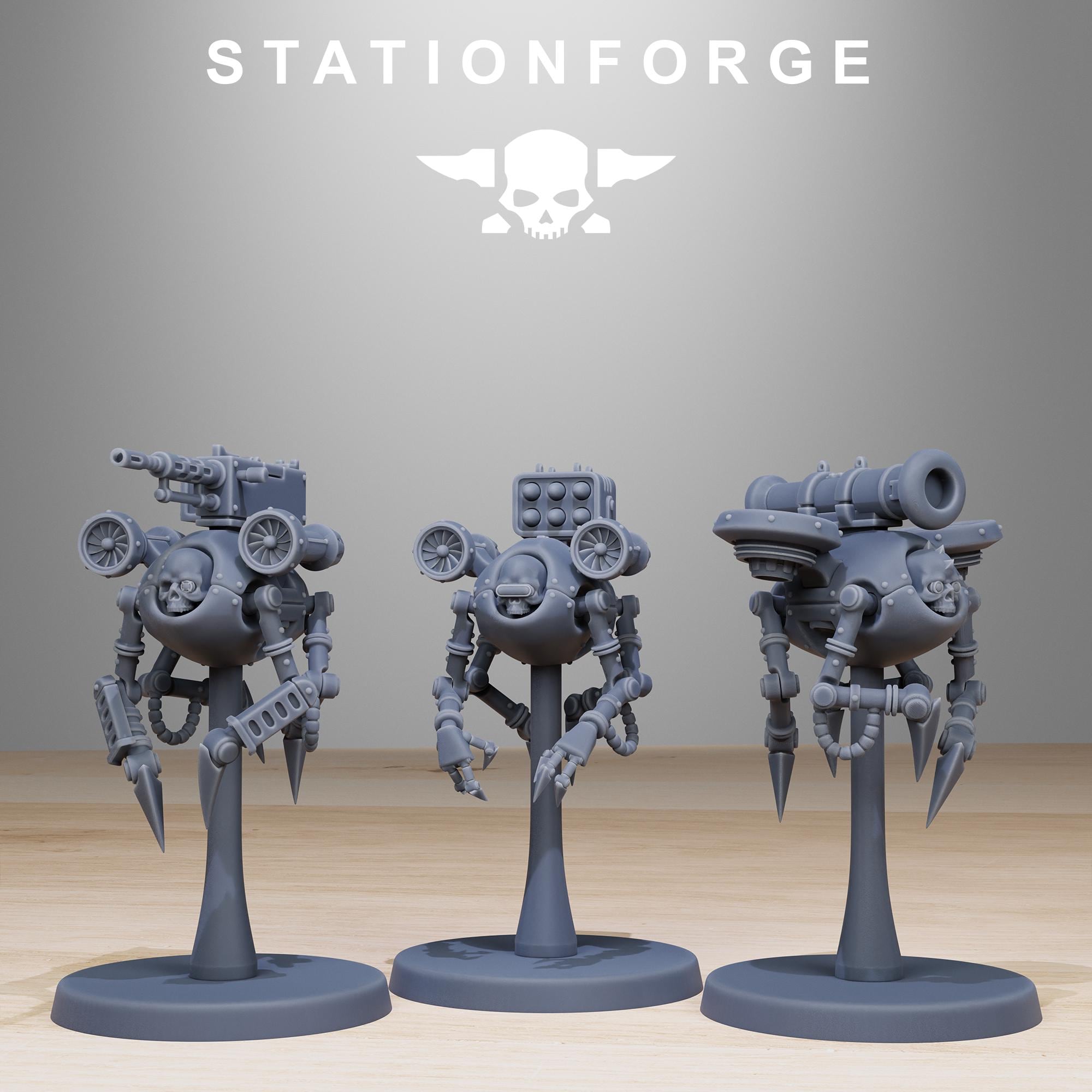 Scavenger Drones from StationForge/20 Miniatures +Gratis Bases