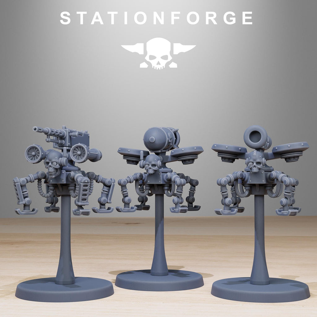 Scavenger Drones from StationForge/20 Miniatures +Gratis Bases