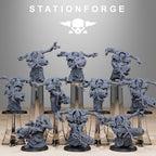 Scavenger Volatiles Infantry from StationForge/10 Tabletop, Wargame Miniatures +Gratis Bases