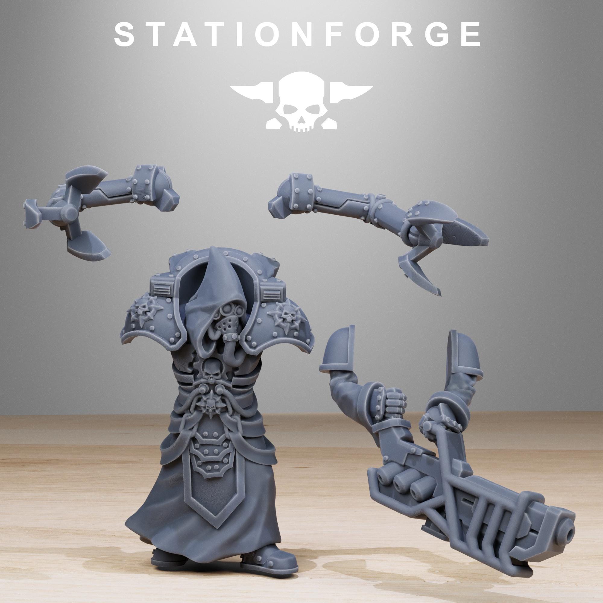 Scavenger Volatiles Infantry from StationForge/10 Tabletop, Wargame Miniatures +Gratis Bases