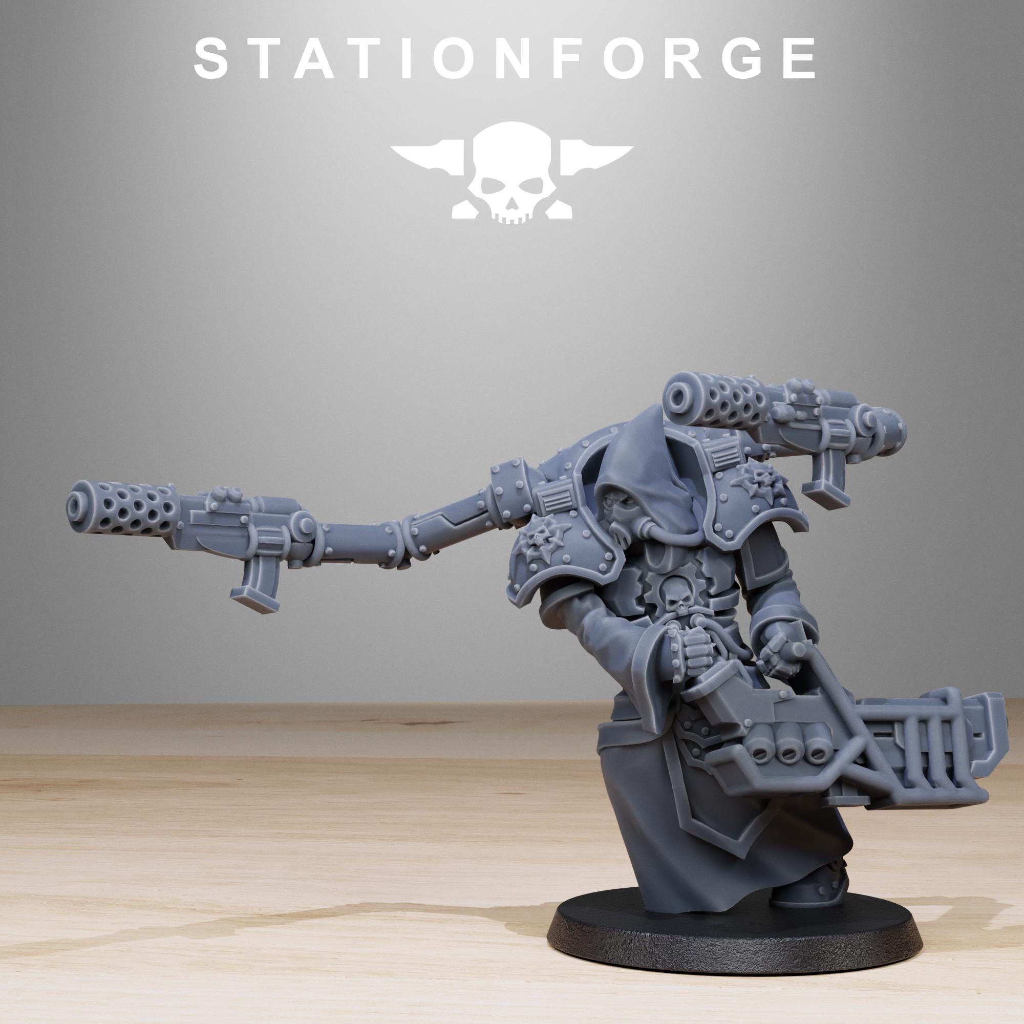 Scavenger Volatiles Infantry from StationForge/10 Tabletop, Wargame Miniatures +Gratis Bases