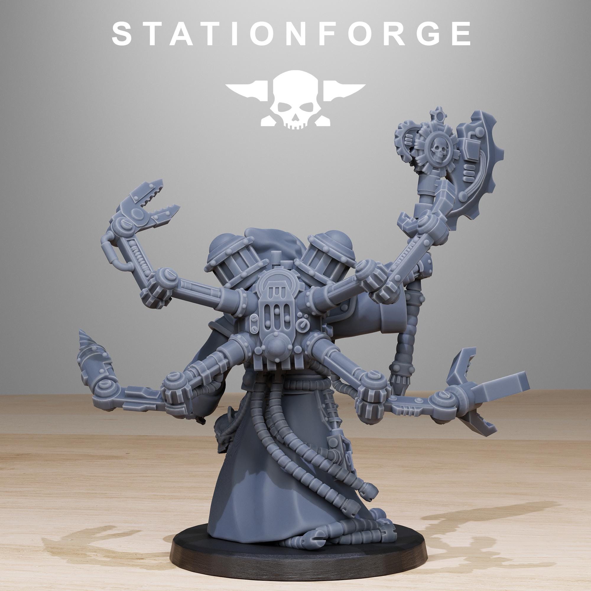 Scavenger SynPriest from StationForge/ Tabletop, Wargame Miniature +Gratis Base
