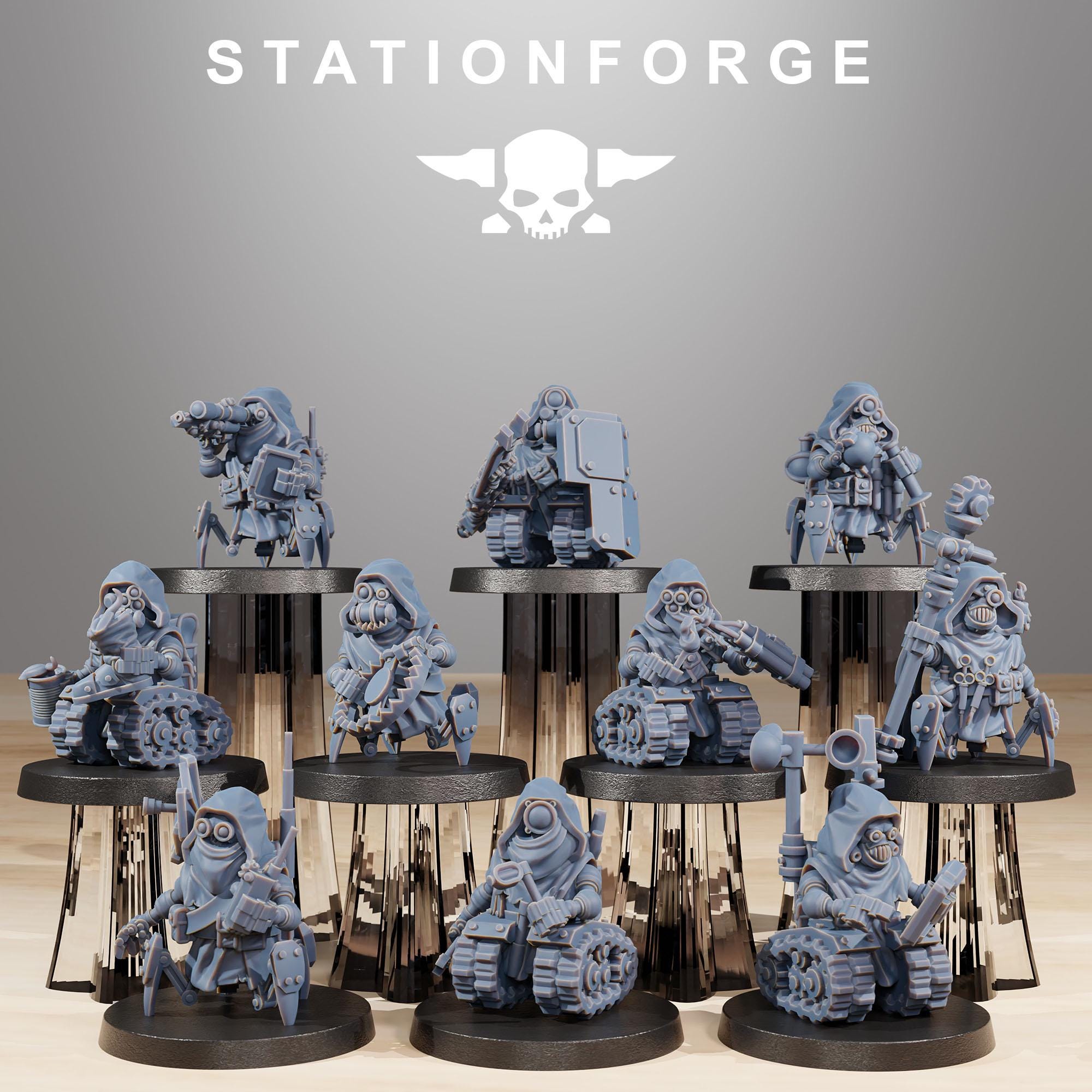 Scavenger Salvagers from StationForge/10 Miniatures +Gratis Bases