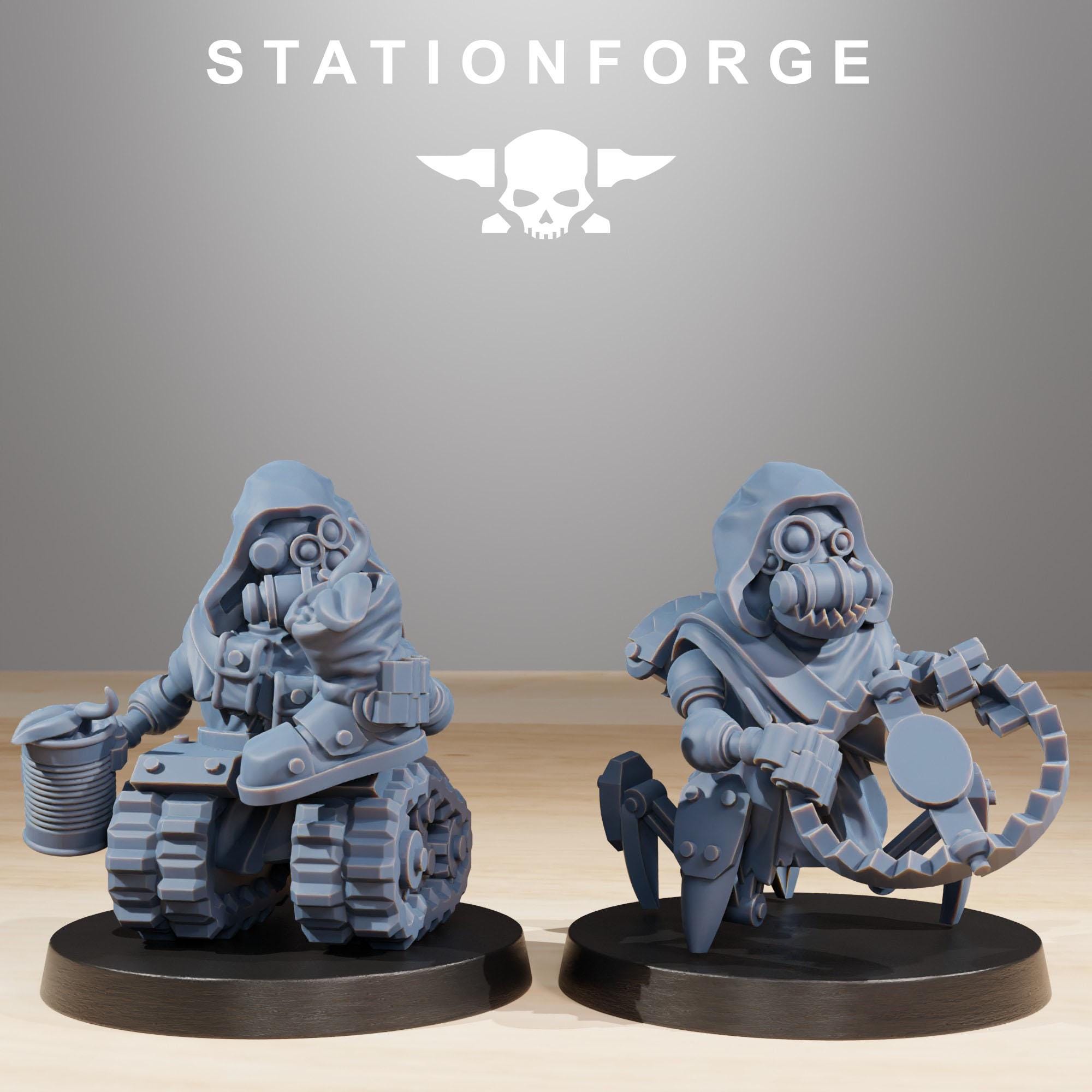 Scavenger Salvagers from StationForge/10 Miniatures +Gratis Bases