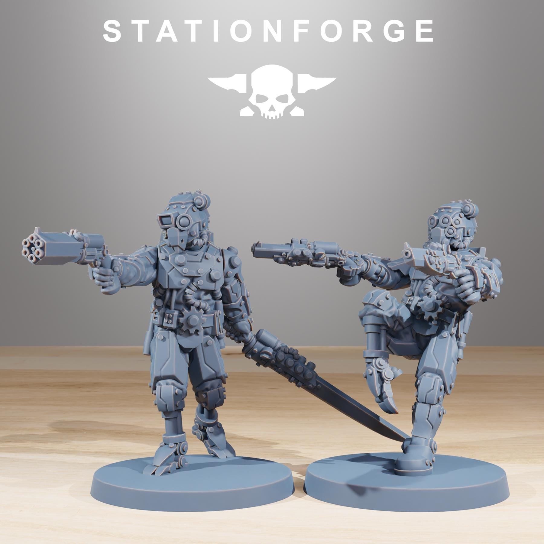 Scavenger Security Patrol from StationForge/10 Miniatures +Gratis Bases