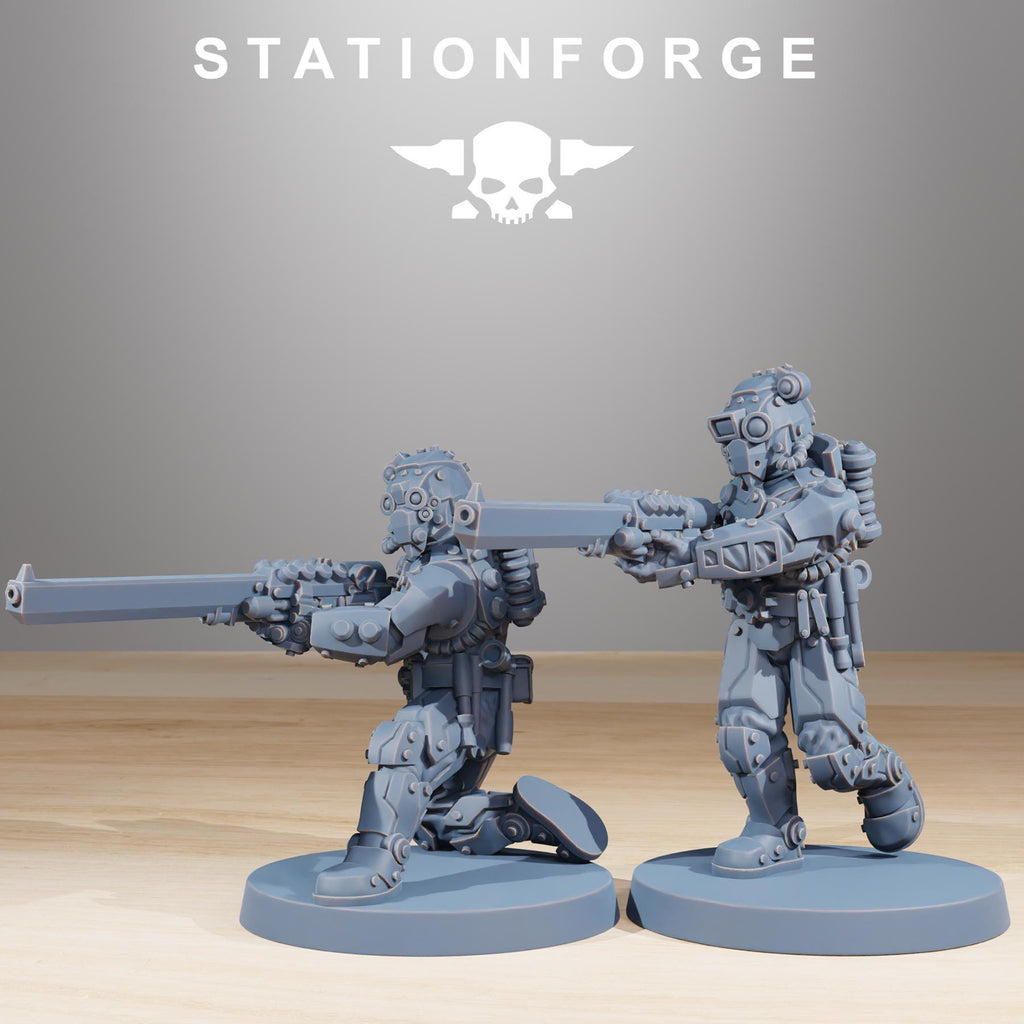 Scavenger Security Patrol from StationForge/10 Miniatures +Gratis Bases