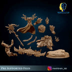 Doom Marine sorcerer on flying disc from MeshBrainLab/Wargame Miniature+ Gratis Base