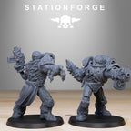 Corrupted Socratis Infantry from StationForge/10 Wargame Miniatures +Gratis Bases