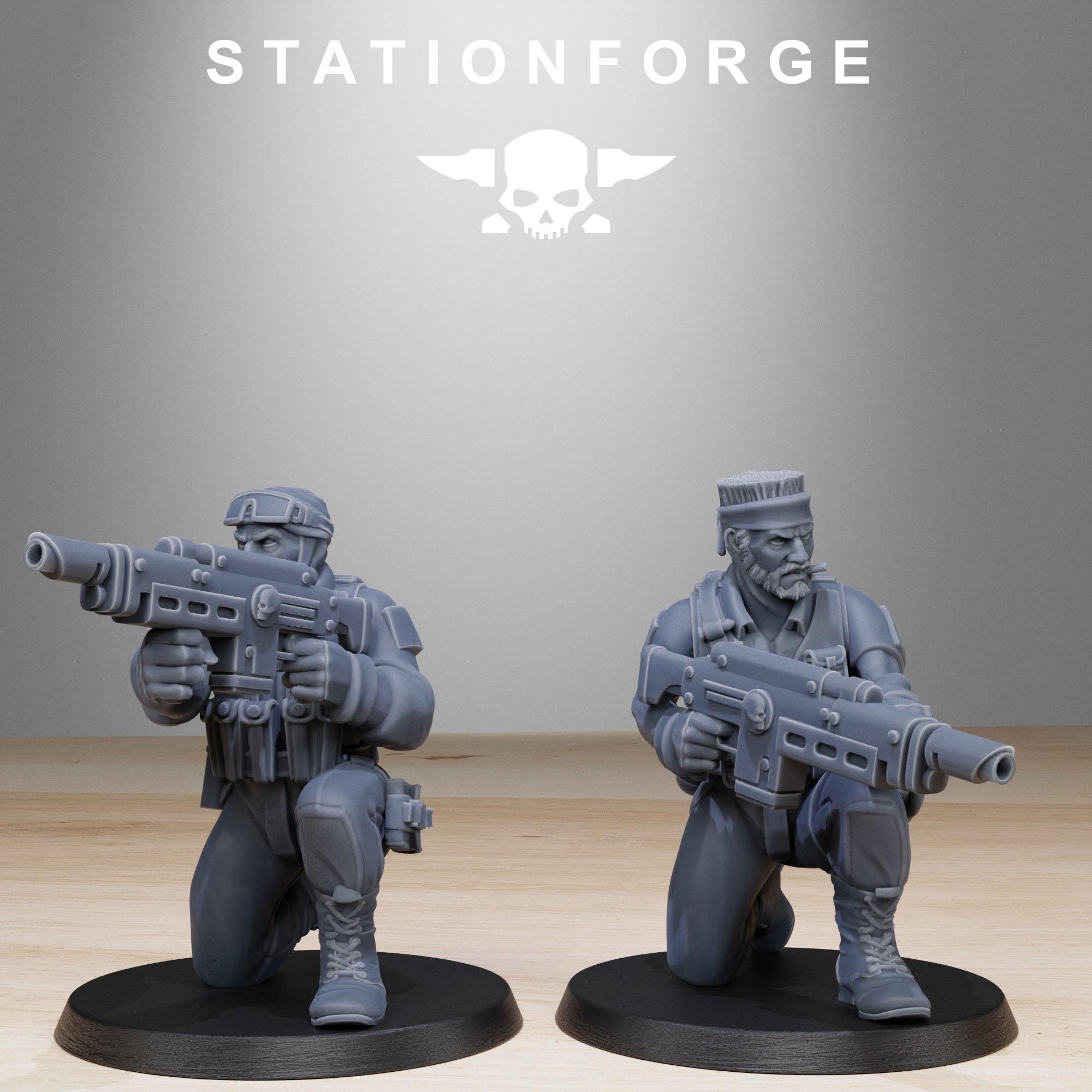 GrimGuard Counter Terrorists from StationForge/10 Miniatures +Gratis Bases