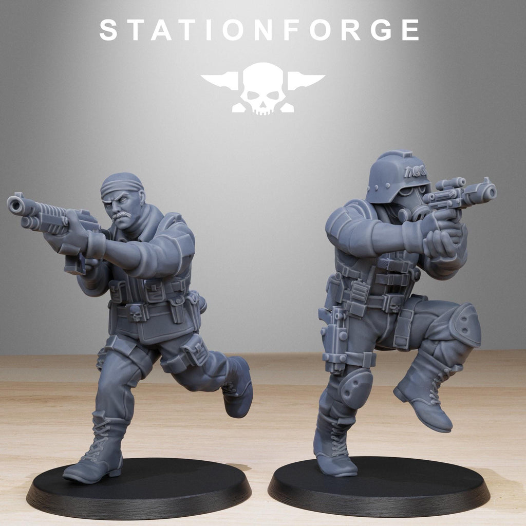 GrimGuard Counter Terrorists from StationForge/10 Miniatures +Gratis Bases