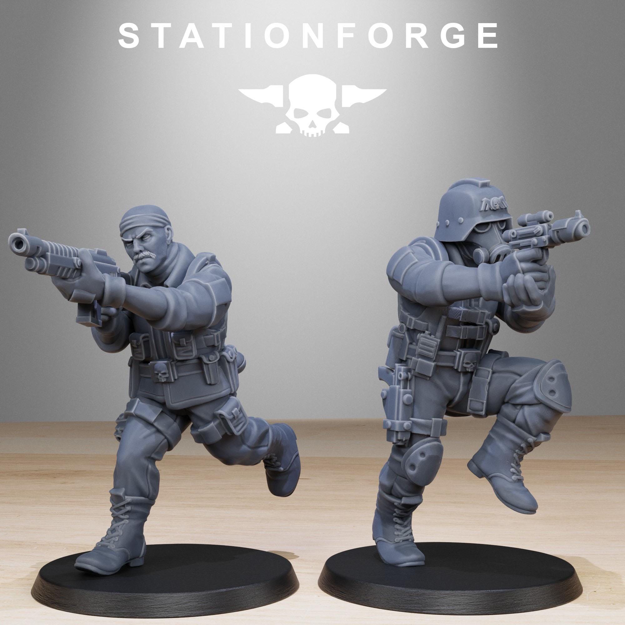 GrimGuard Counter Terrorists from StationForge/10 Miniatures +Gratis Bases