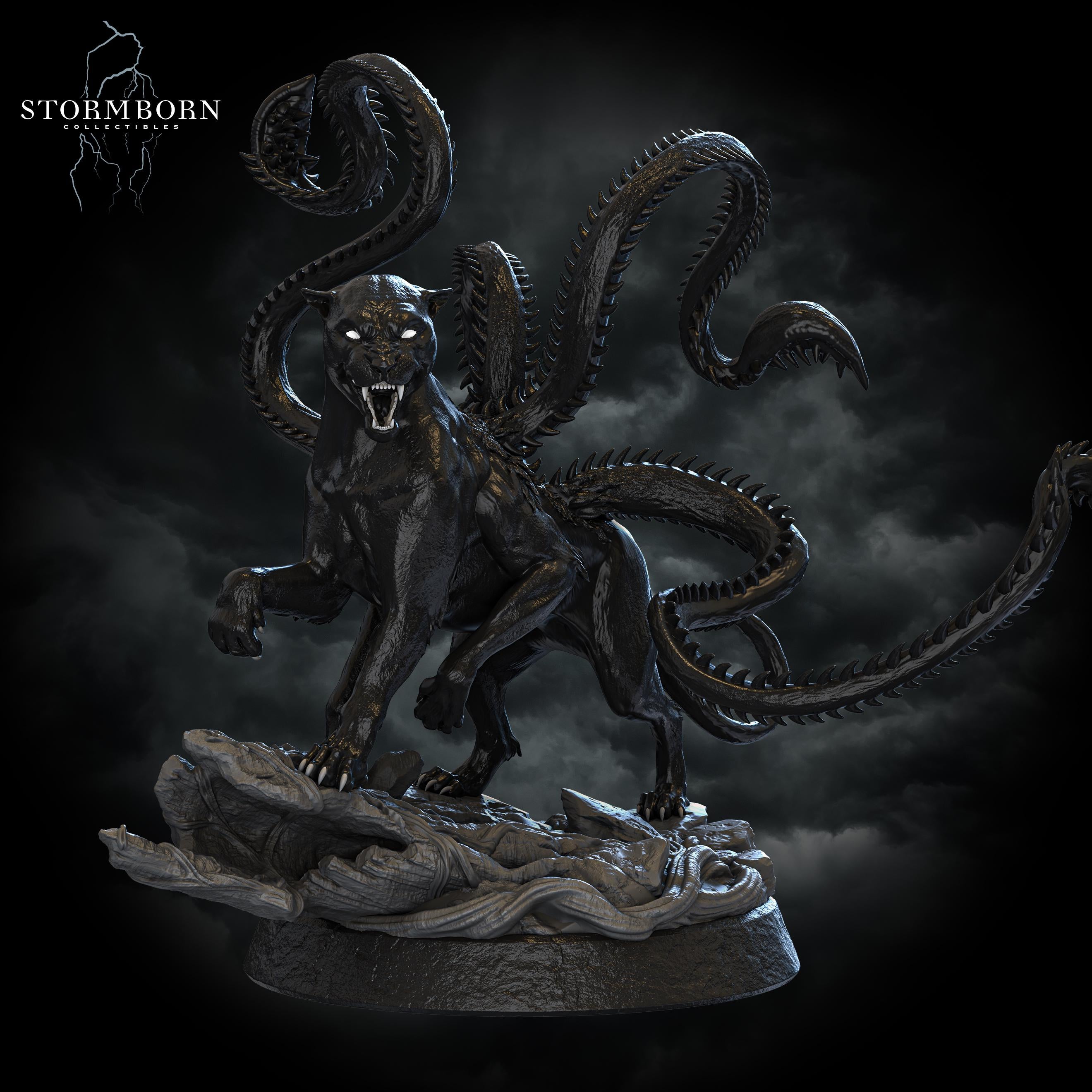 Displacer Beast from Stormborn Collectibles, Wargame Miniature+ Gratis Base