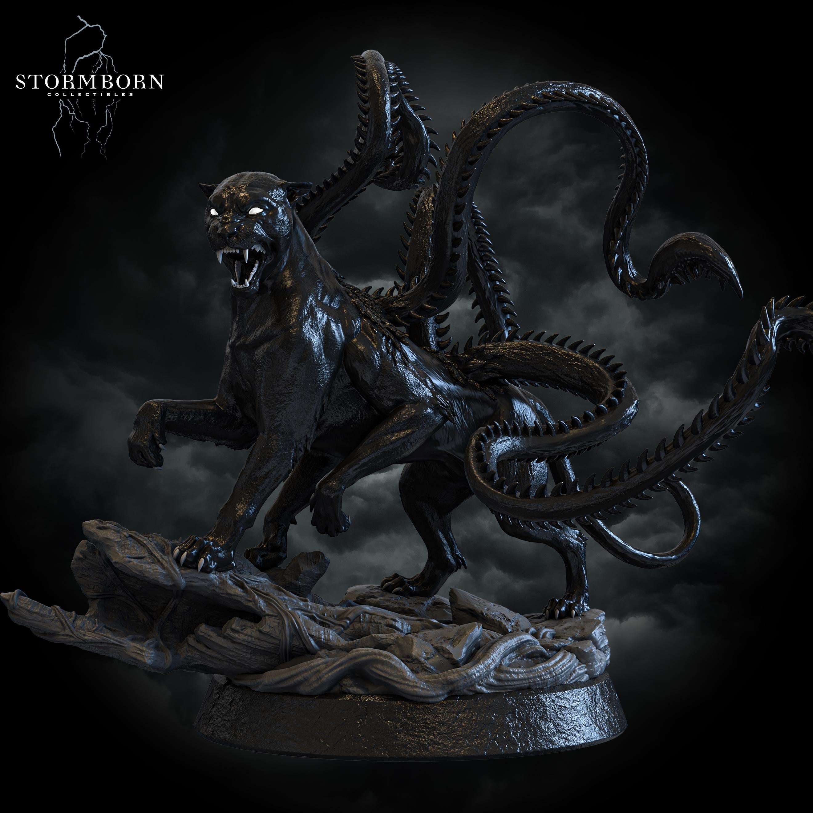 Displacer Beast from Stormborn Collectibles, Wargame Miniature+ Gratis Base