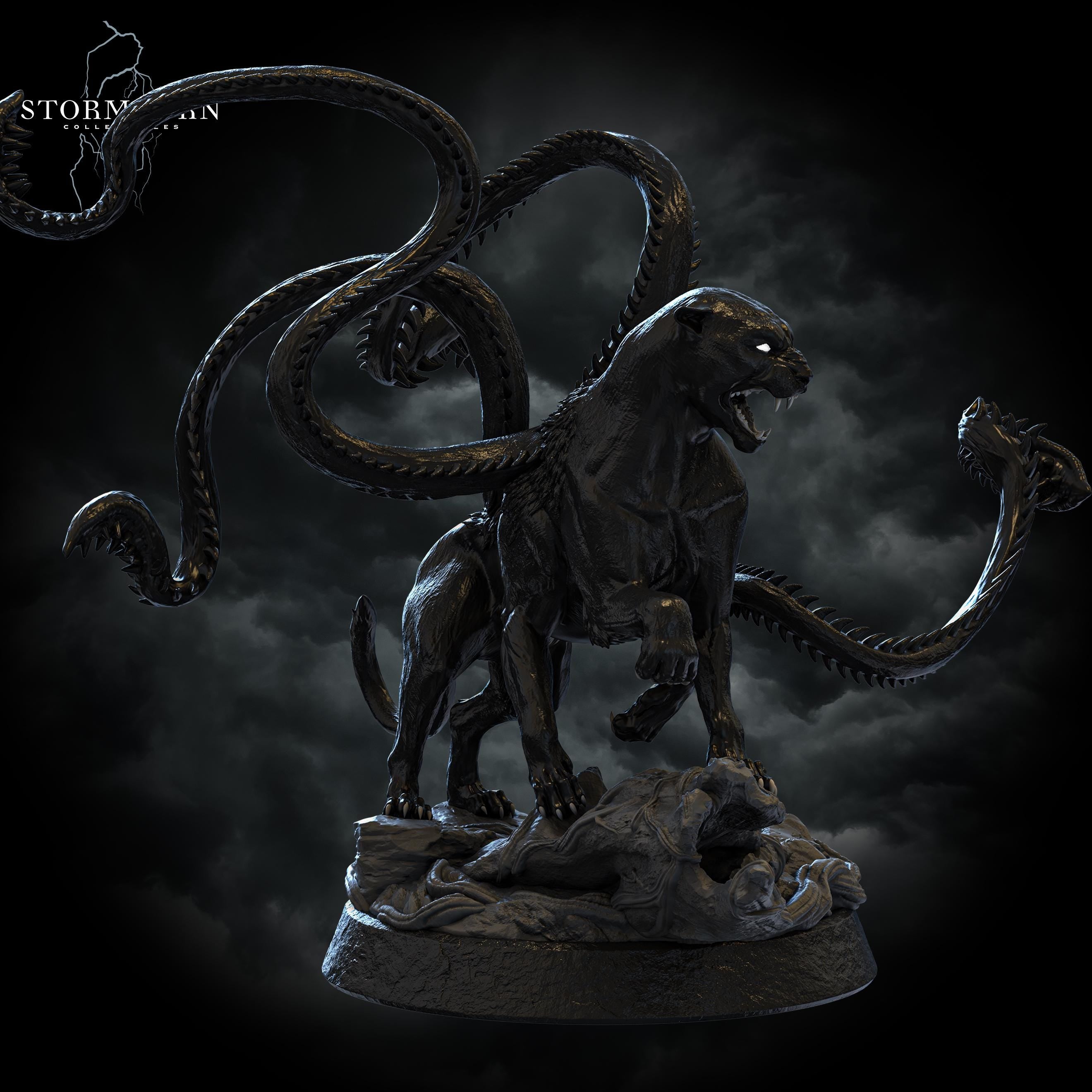 Displacer Beast from Stormborn Collectibles, Wargame Miniature+ Gratis Base
