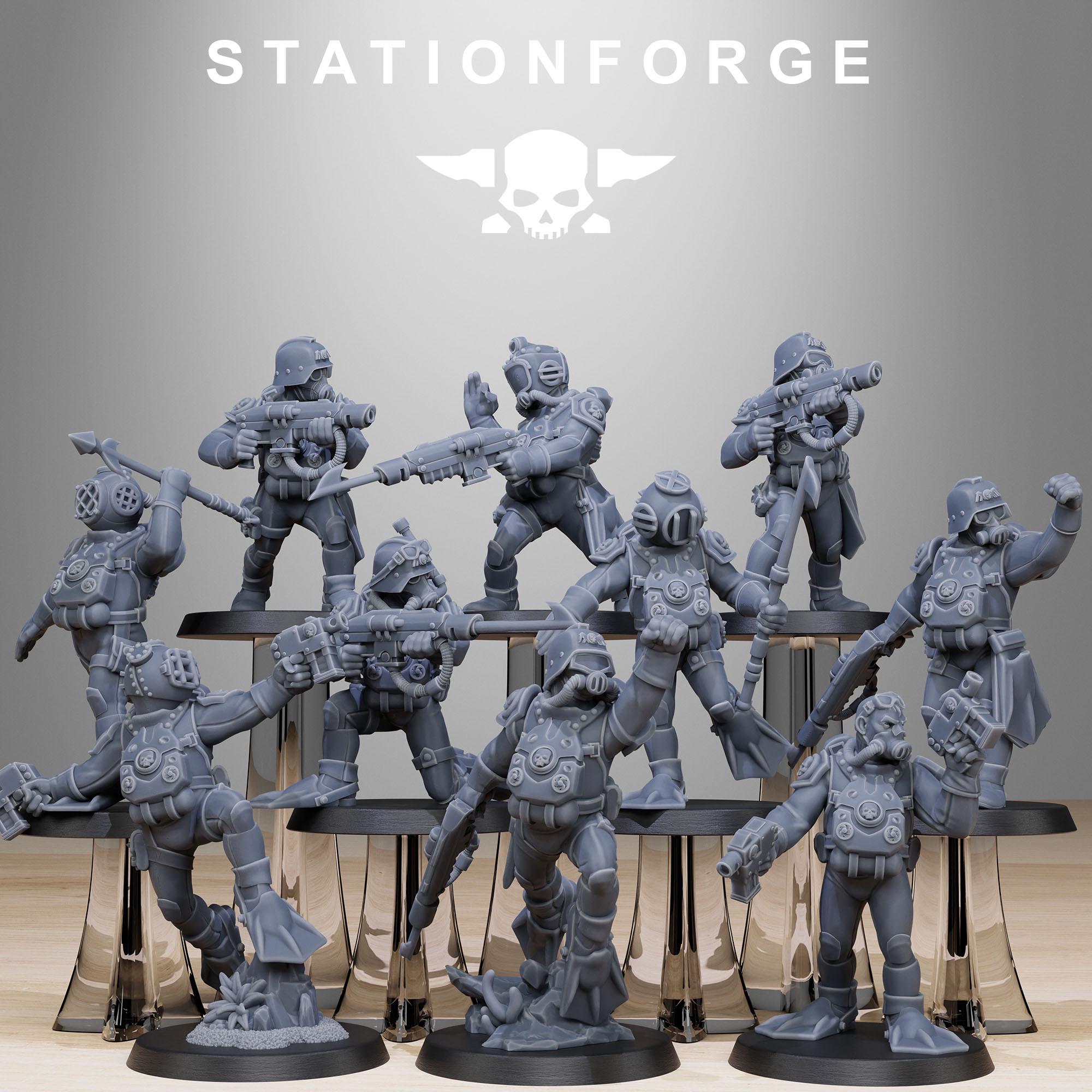 GrimGuard Divers from StationForge/10 Miniatures +Gratis Bases