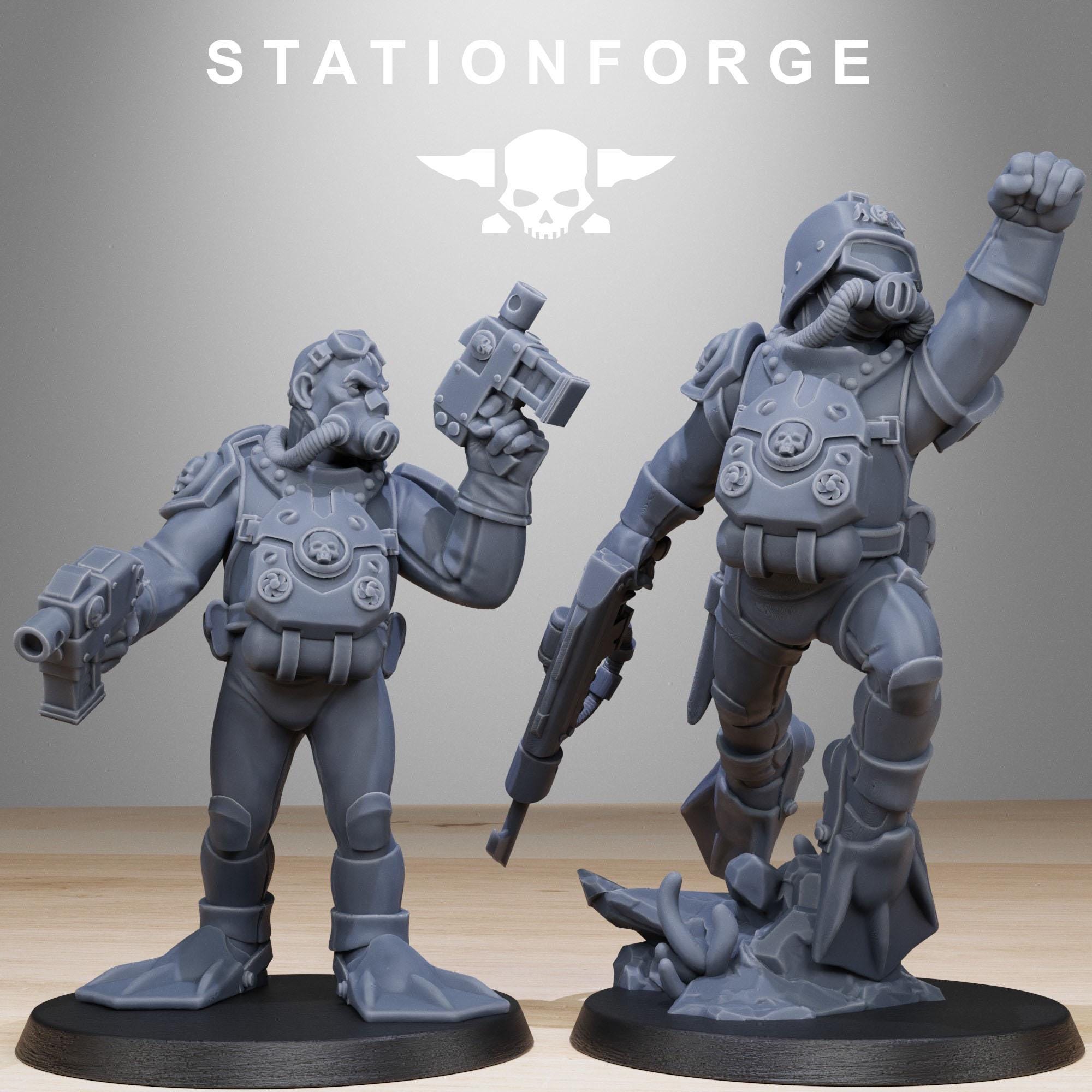 GrimGuard Divers from StationForge/10 Miniatures +Gratis Bases