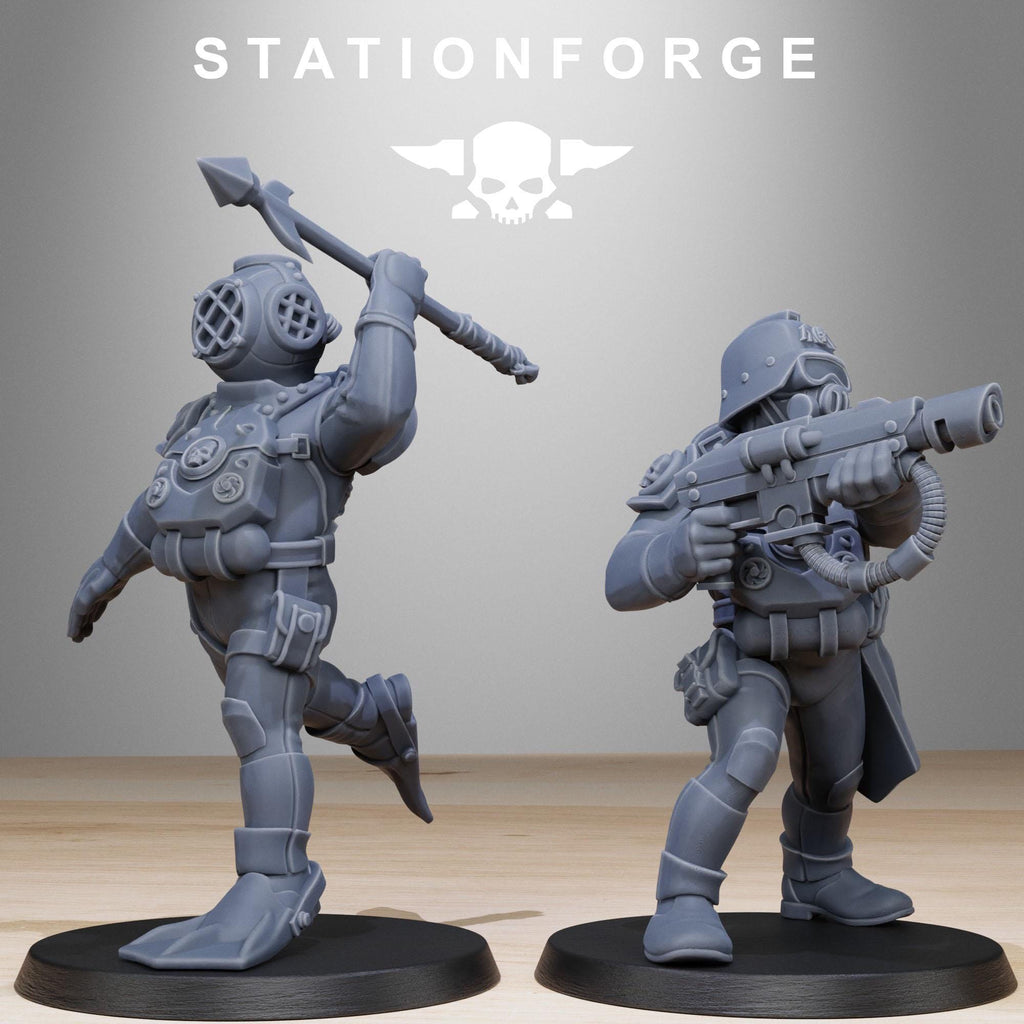 GrimGuard Divers from StationForge/10 Miniatures +Gratis Bases