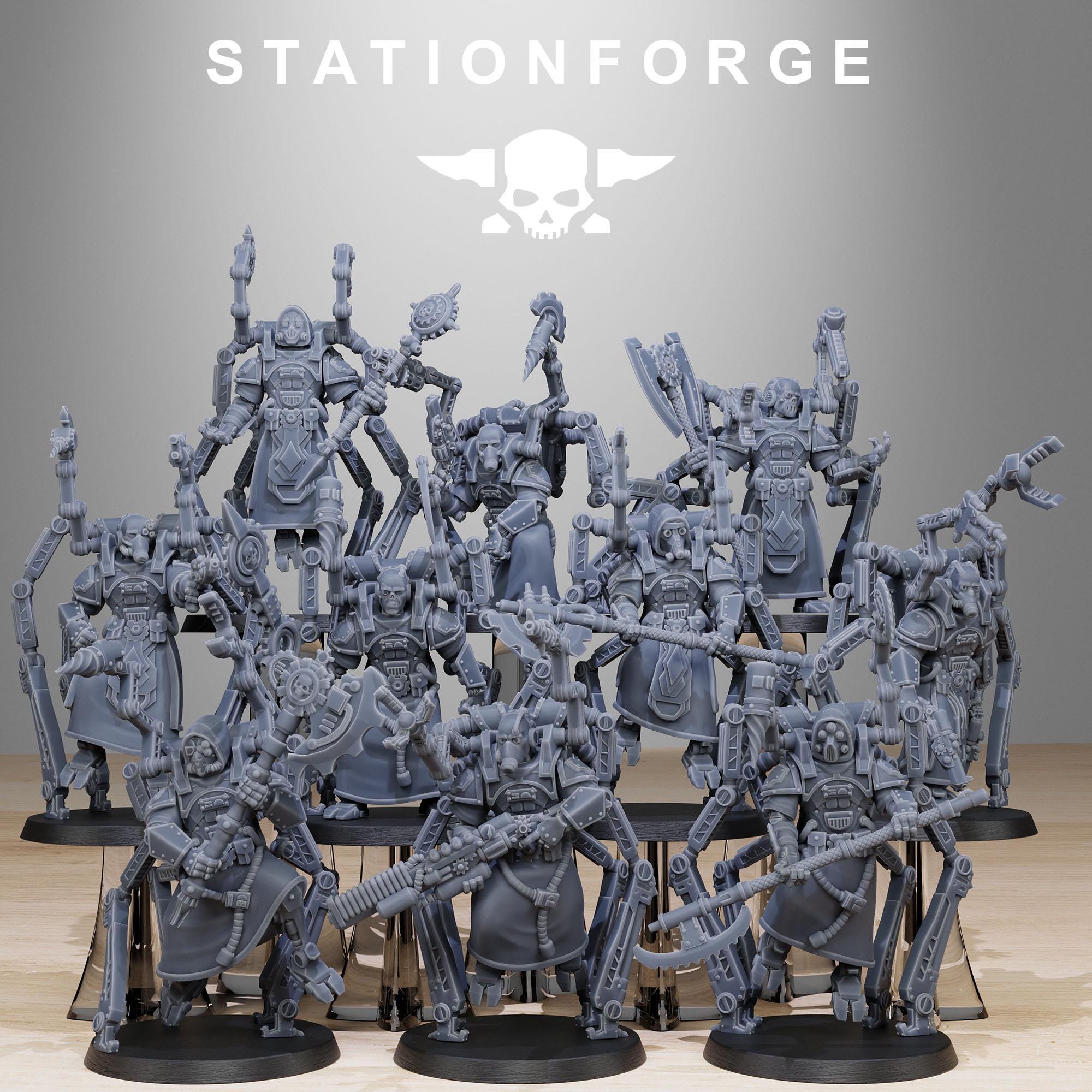 Scavenger Octapods from StationForge/10 Miniatures +Gratis Bases