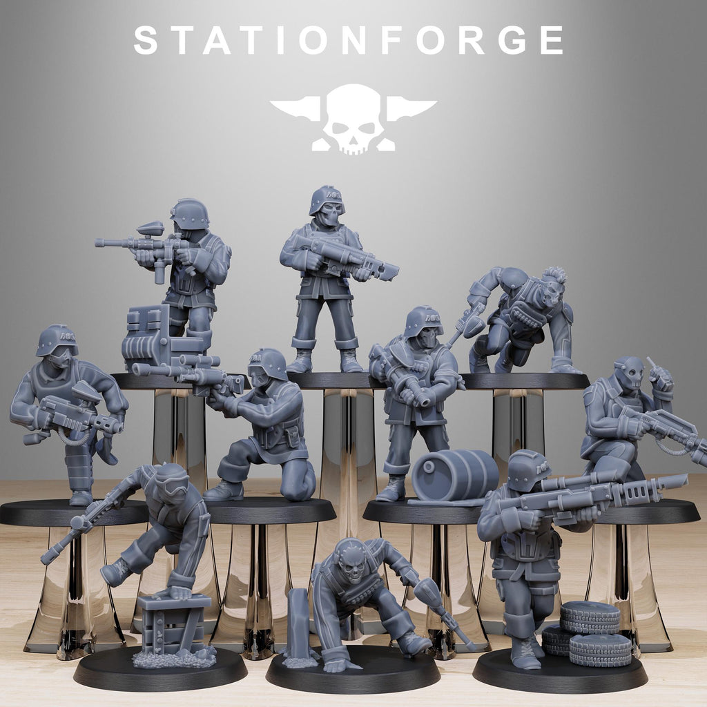 GrimGuard Paintball Squad from StationForge/10 Miniatures +Gratis Bases