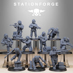 GrimGuard Paintball Squad from StationForge/10 Miniatures +Gratis Bases