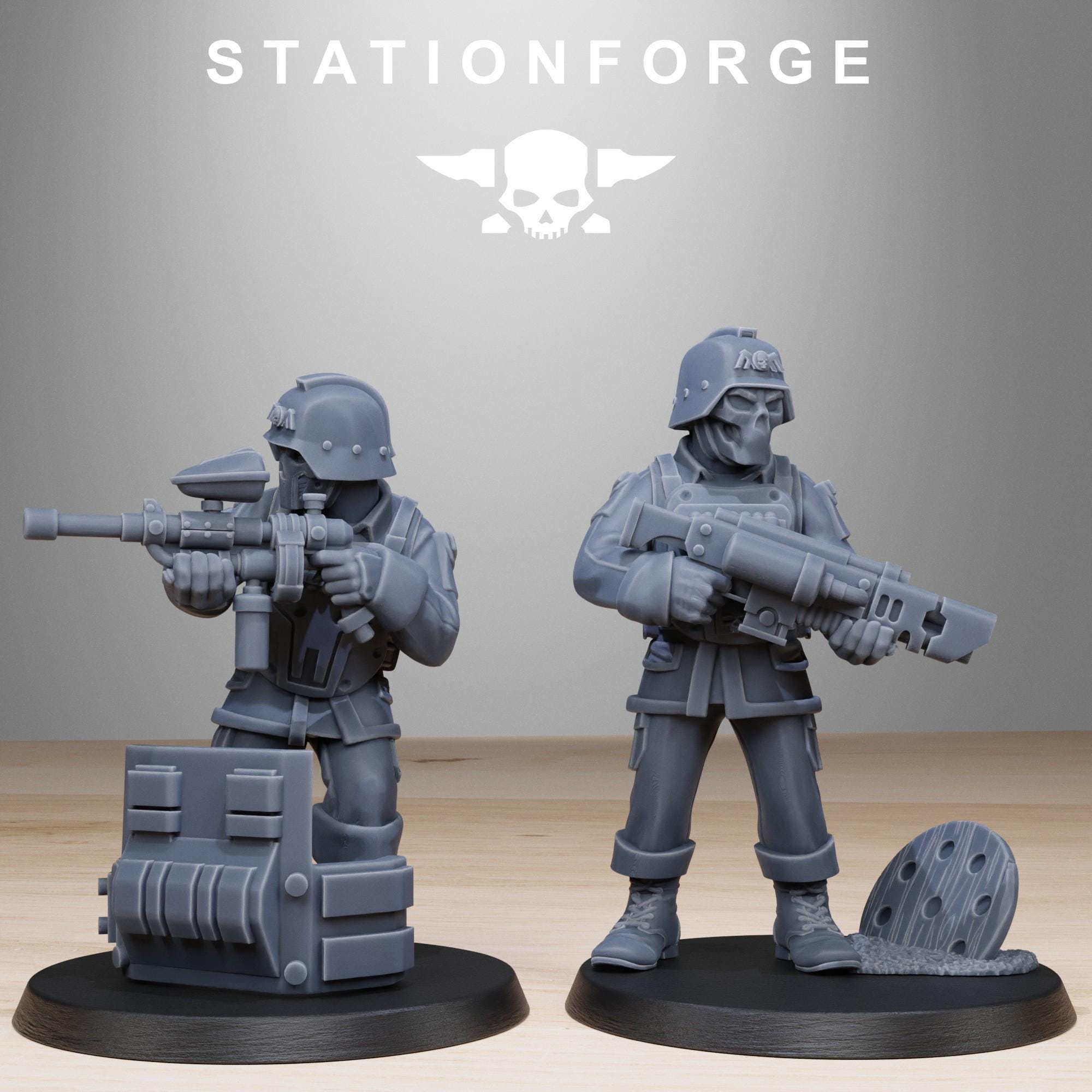 GrimGuard Paintball Squad from StationForge/10 Miniatures +Gratis Bases