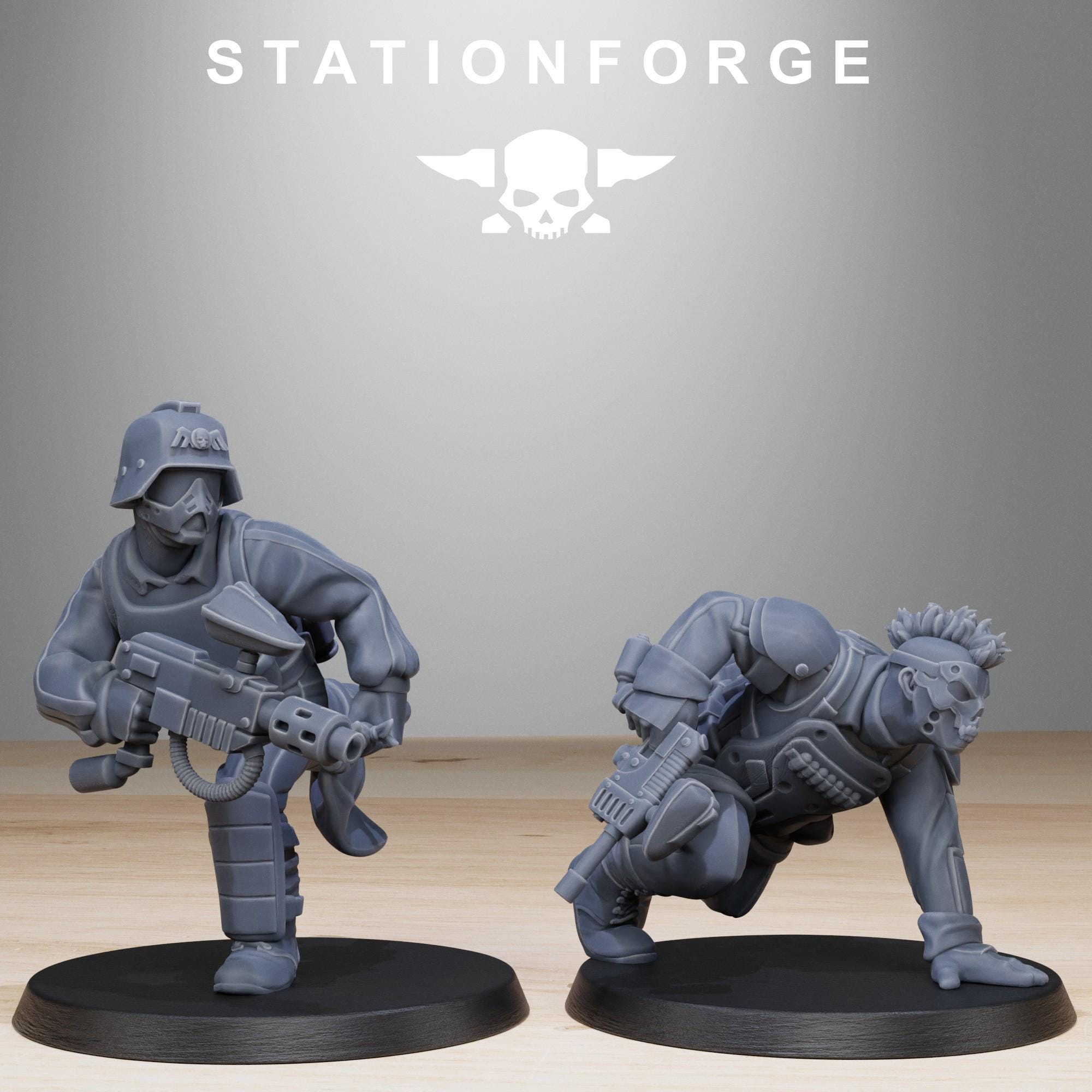 GrimGuard Paintball Squad from StationForge/10 Miniatures +Gratis Bases