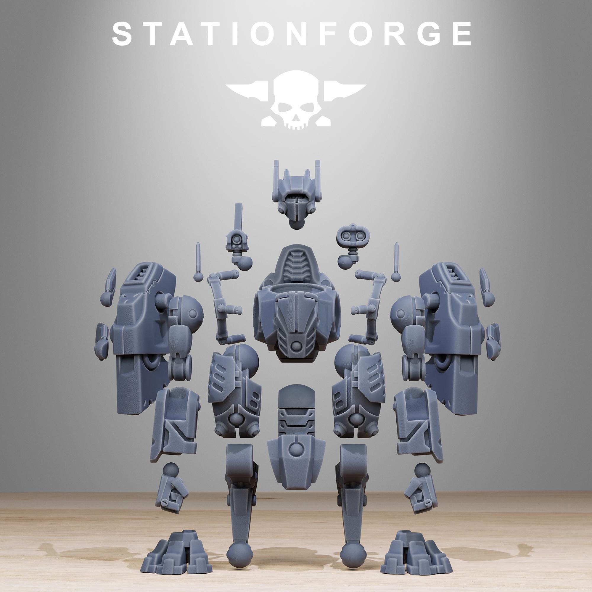 Tarion Elder Mech Mk1 from StationForge(whole set)/ Miniatures +Gratis Bases