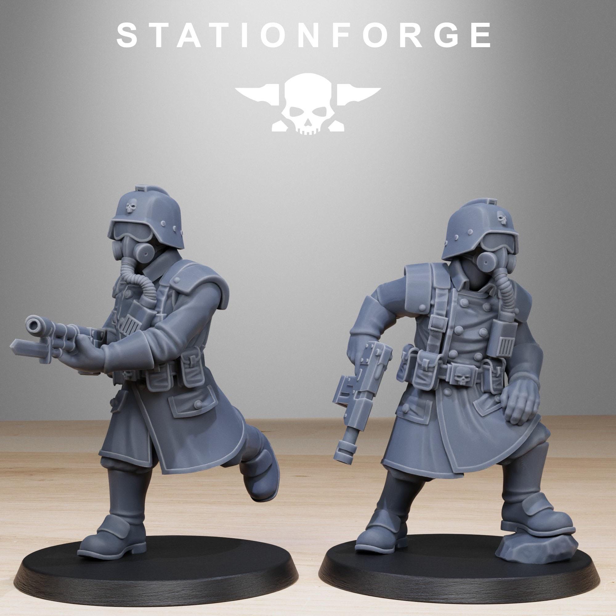 GrimGuard Militants from StationForge/10 Miniatures +Gratis Bases