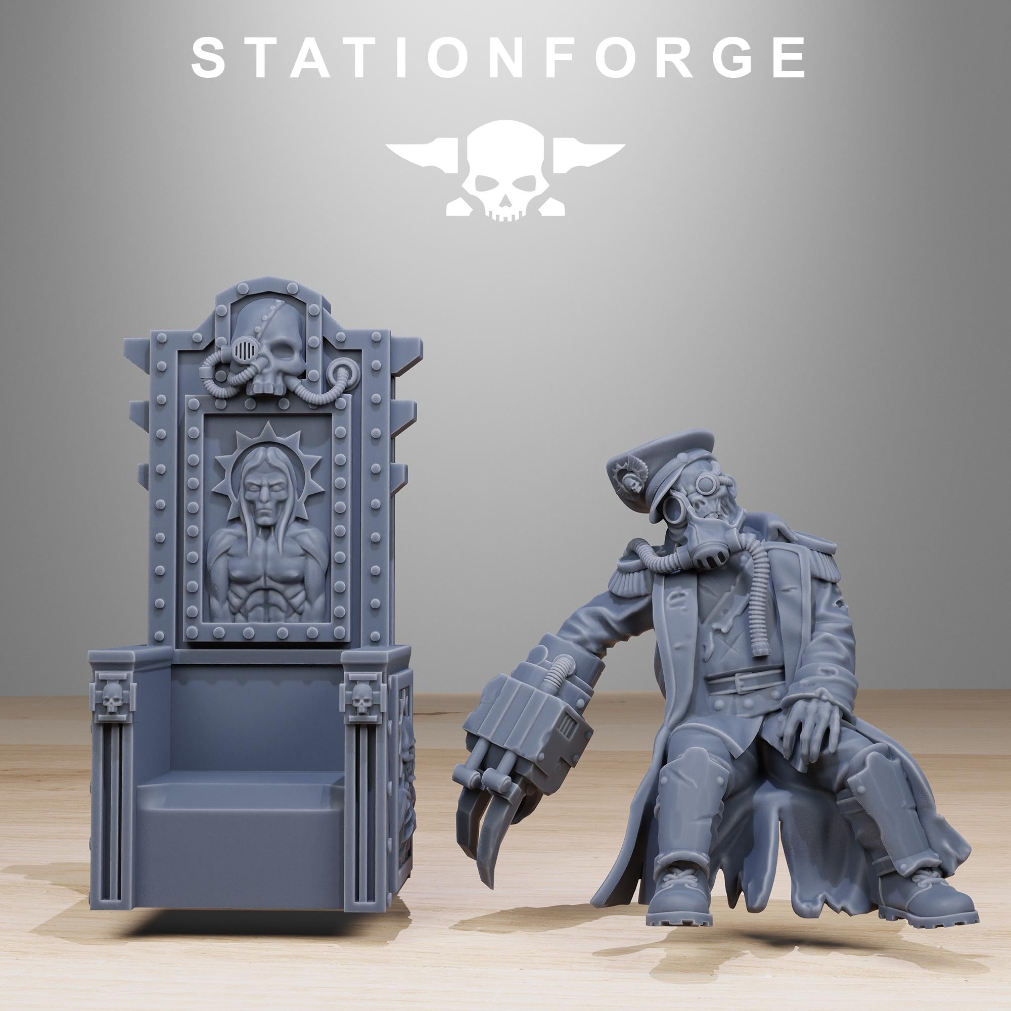 GrimGuard The Fallen Officer from StationForge/Tabletop, Wargame Miniature +Gratis Base