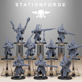 Scavenger Hooded Cultists from StationForge/10 Miniatures +Gratis Bases