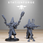 Scavenger Hooded Cultists from StationForge/10 Miniatures +Gratis Bases